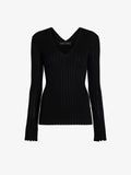 Proenza Schouler Still Life image of Roux Top in Viscose Silk Rib in Black