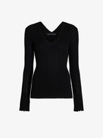Proenza Schouler Still Life image of Roux Top in Viscose Silk Rib in Black