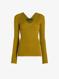 Proenza Schouler Still Life image of Roux Top in Viscose Silk Rib in Gold