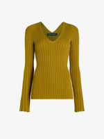 Proenza Schouler Still Life image of Roux Top in Viscose Silk Rib in Gold