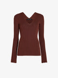 Proenza Schouler Still Life image of Roux Top in Viscose Silk Rib in Copper