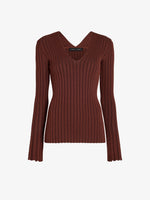 Proenza Schouler Still Life image of Roux Top in Viscose Silk Rib in Copper