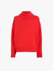 Proenza Schouler Still Life image of Oren Turtleneck in Cashmere Wool in Flame