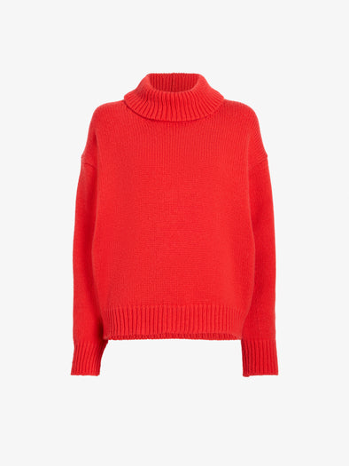 Proenza Schouler Still Life image of Oren Turtleneck in Cashmere Wool in Flame