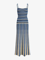Proenza Schouler Still Life image of Kara Dress in Striped Viscose in Azure Multi