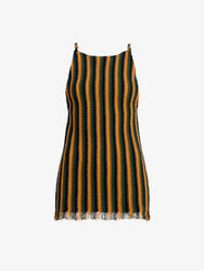 Proenza Schouler Still Life image of Carol Top in Striped Viscose in Tangerine Multi