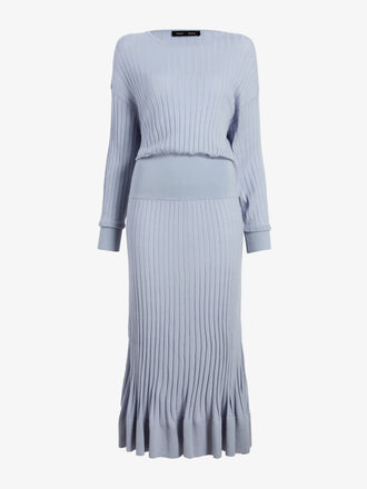 Proenza Schouler Still Life image of Talia Dress in Lightweight Merino in Powder Blue