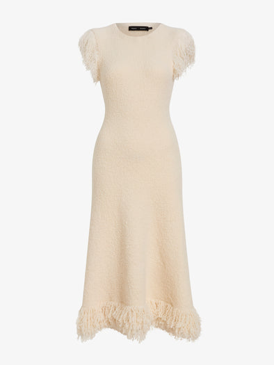 Proenza Schouler Still Life image of Frida Dress in Wool Boucle in Off White
