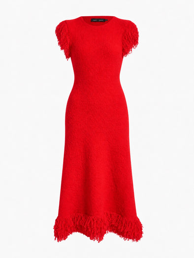 Proenza Schouler Still Life image of Frida Dress in Wool Boucle in Poppy