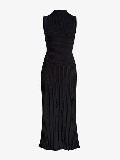 Proenza Schouler Still Life image of Giorgia Dress in Compact Rib in Black
