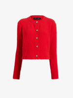 Proenza Schouler Still Life image of Frida Cardigan in Wool Boucle in Poppy