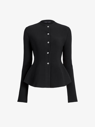 Proenza Schouler Still Life image of Dasha Jacket in Compact Viscose in Black