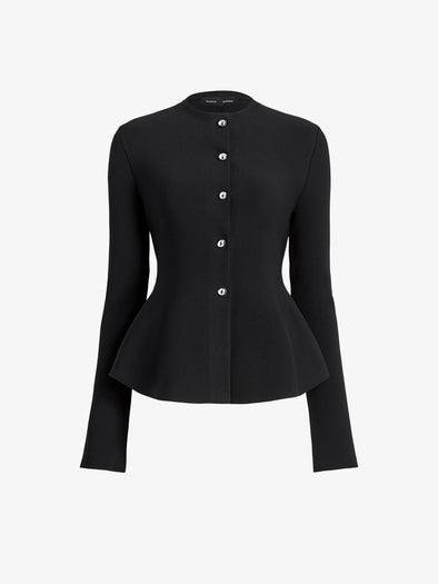 Proenza Schouler Still Life image of Dasha Jacket in Compact Viscose in Black