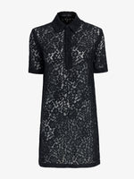 Proenza Schouler flat image of Rainer Dress in Stretch Lace in black