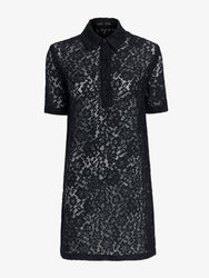 Proenza Schouler flat image of Rainer Dress in Stretch Lace in black