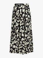 Proenza Schouler Still Life Image of Runa Skirt in Printed Soft Twill in Black Floral