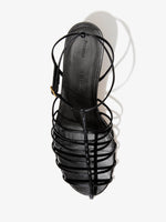 Aerial image of Tee Cage Sandals in BLACK