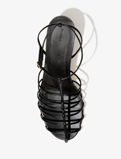Aerial image of Tee Cage Sandals in BLACK