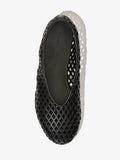 Aerial image of Tee Perforated Ballerina Flats in BLACK