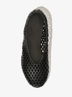 Aerial image of Tee Perforated Ballerina Flats in BLACK