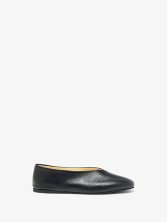 Proenza Schouler side image of Tee Ballet Flats in Nappa in black