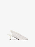 Front image of Tee Perforated Slingback Pumps in IVORY