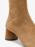Proenza Schouler Detail Image of Glove Ankle Boots In Kidsuede in Hazelnut
