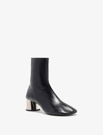 Proenza Schouler Front 3/4 image of Glove Ankle Boots in Nappa Leather in Black