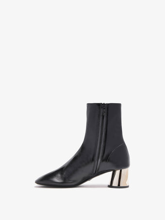 Proenza Schouler Back 3/4 image of Glove Ankle Boots in Nappa Leather in Black