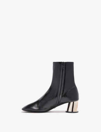 Proenza Schouler Back 3/4 image of Glove Ankle Boots in Nappa Leather in Black