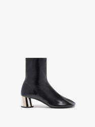 Front image of Glove Ankle Boots in Nappa Leather in Black