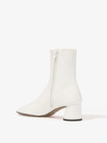 3/4 Back image of Glove Ankle Boots in IVORY