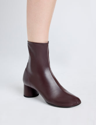 Image of model wearing Glove Ankle Boots in OXBLOOD