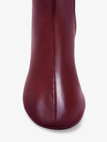 Aerial image of Glove Ankle Boots in Slick Nappa in Merlot