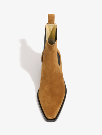 Aerial image of Bronco Chelsea Boots in Suede in TOBACCO
