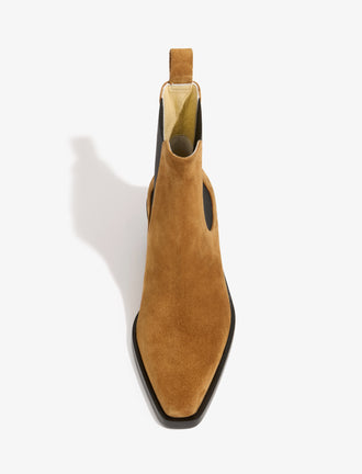 Aerial image of Bronco Chelsea Boots in Suede in TOBACCO