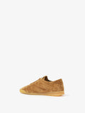Back 3/4 image of Track Sneakers in Suede in Tobacco