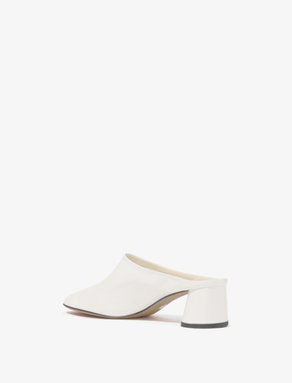 Back 3/4 image of Glove Mules in IVORY