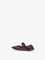 3/4 Back image of Glove Mary Jane Ballet Flats in OXBLOOD