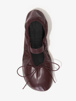Aerial image of Glove Mary Jane Ballet Flats in OXBLOOD