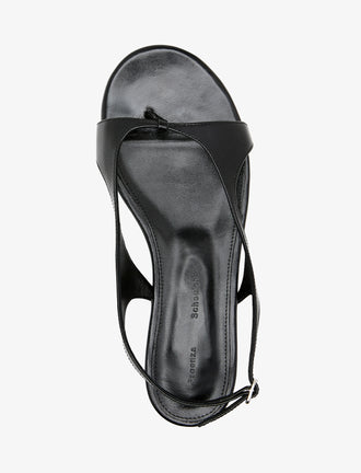 Aerial image of Slash Flat Thong Sandals in Black