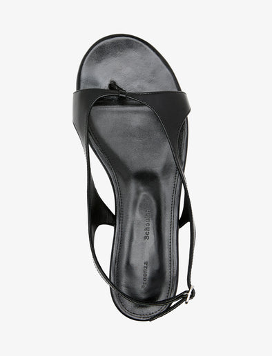 Aerial image of Slash Flat Thong Sandals in Black