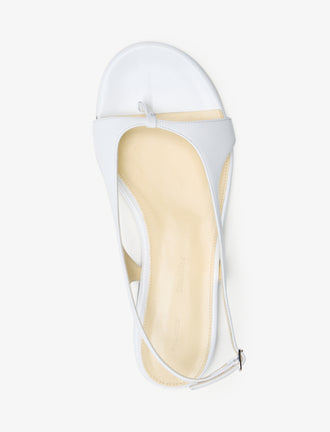 Aerial image of Slash Flat Thong Sandals in White