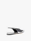 3/4 Back image of Slash Flat Slingbacks in Silver