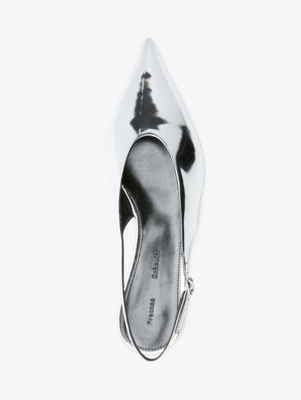 Aerial image of Slash Flat Slingbacks in Silver