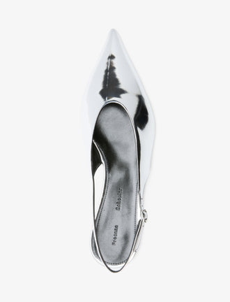 Aerial image of Slash Flat Slingbacks in Silver