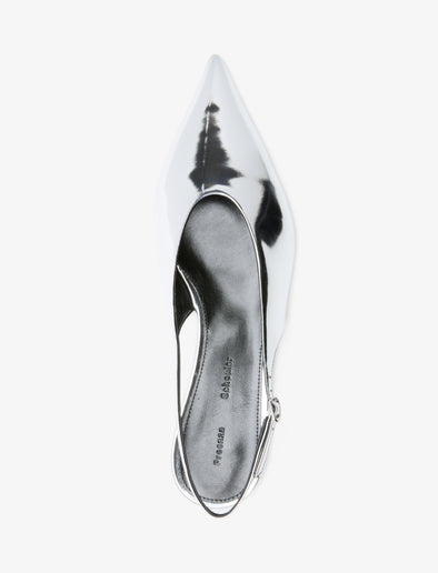 Aerial image of Slash Flat Slingbacks in Silver