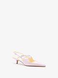 3/4 Front image of Slash Crossover Slingback Pumps in Lilac