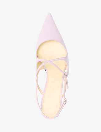 Aerial image of Slash Crossover Slingback Pumps in Lilac
