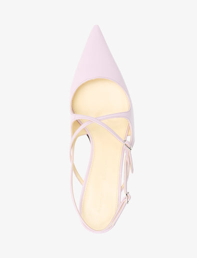 Aerial image of Slash Crossover Slingback Pumps in Lilac